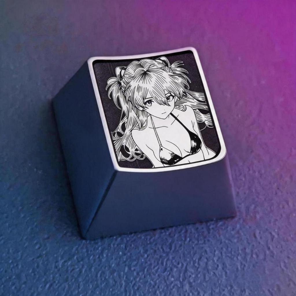 Kim loại Keycap Micro Frosted eva Asuka Aya Polly Bàn phím cơ cá nhân hóa Cross Keycap Tùy chỉnh riê