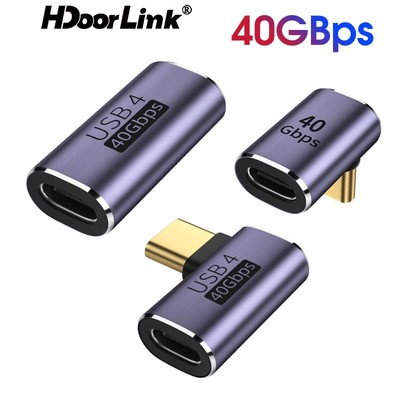 Bộ chuyển đổi USB C HdoorLink 100W Loại C Nam sang Nữ Bộ mở rộng 40Gbps Truyền dữ liệu USB-C 8K @ 60HZ Đầu nối