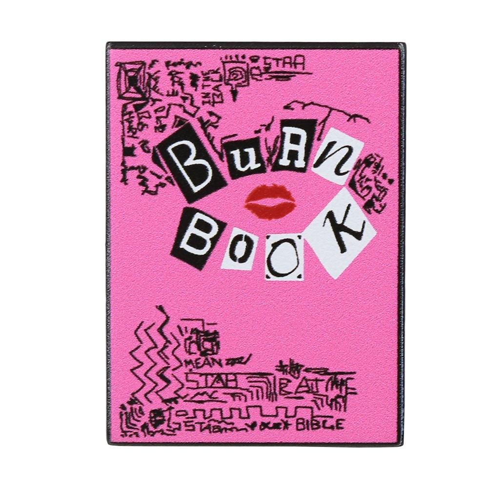 Mean Girls Burn Book Trâm Cài Phim Sáng Tạo Ngoại Vi Môi Đỏ Sổ Tay Huy Hiệu Cá Tính Rebellious Thời 
