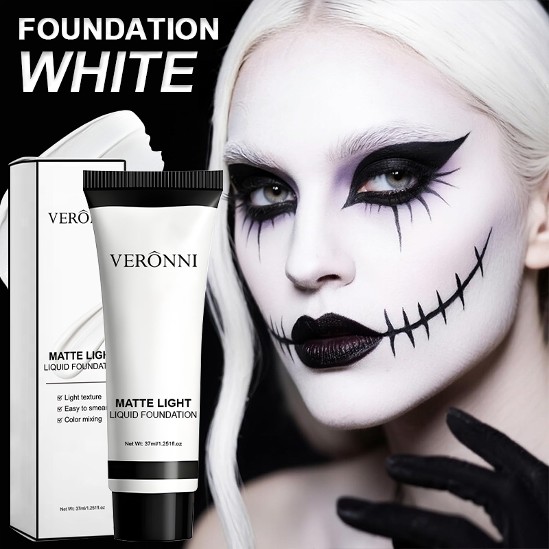 VERONNI Mixable Pure White Liquid Foundation Chống thấm nước Matte Natural Non-Sticky Foundation Con