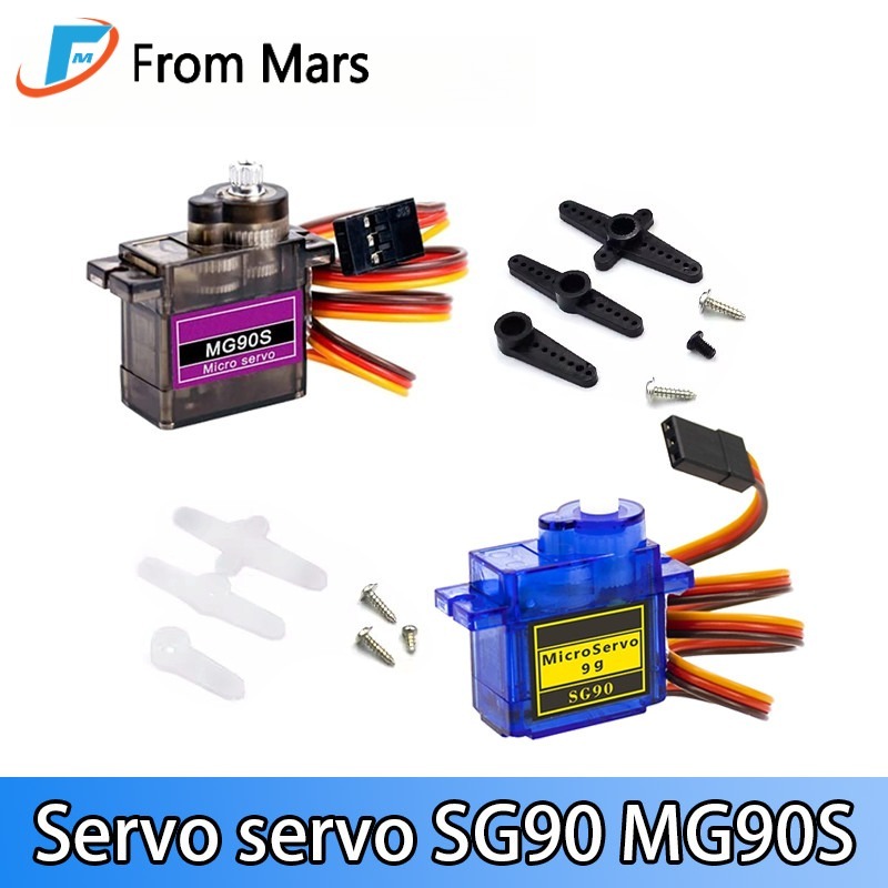 Bánh lái Servo SG90 MG90S 9g Bánh lái 450 Máy chủ ô tô trực thăng 180 độ 360 độ