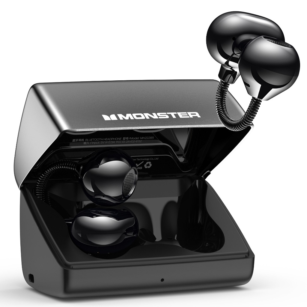 GIẢM X%[Monster] Tai nghe Bluetooth 6.0, Thiết kế kẹp tai , Tuổi thọ pin 32 giờ