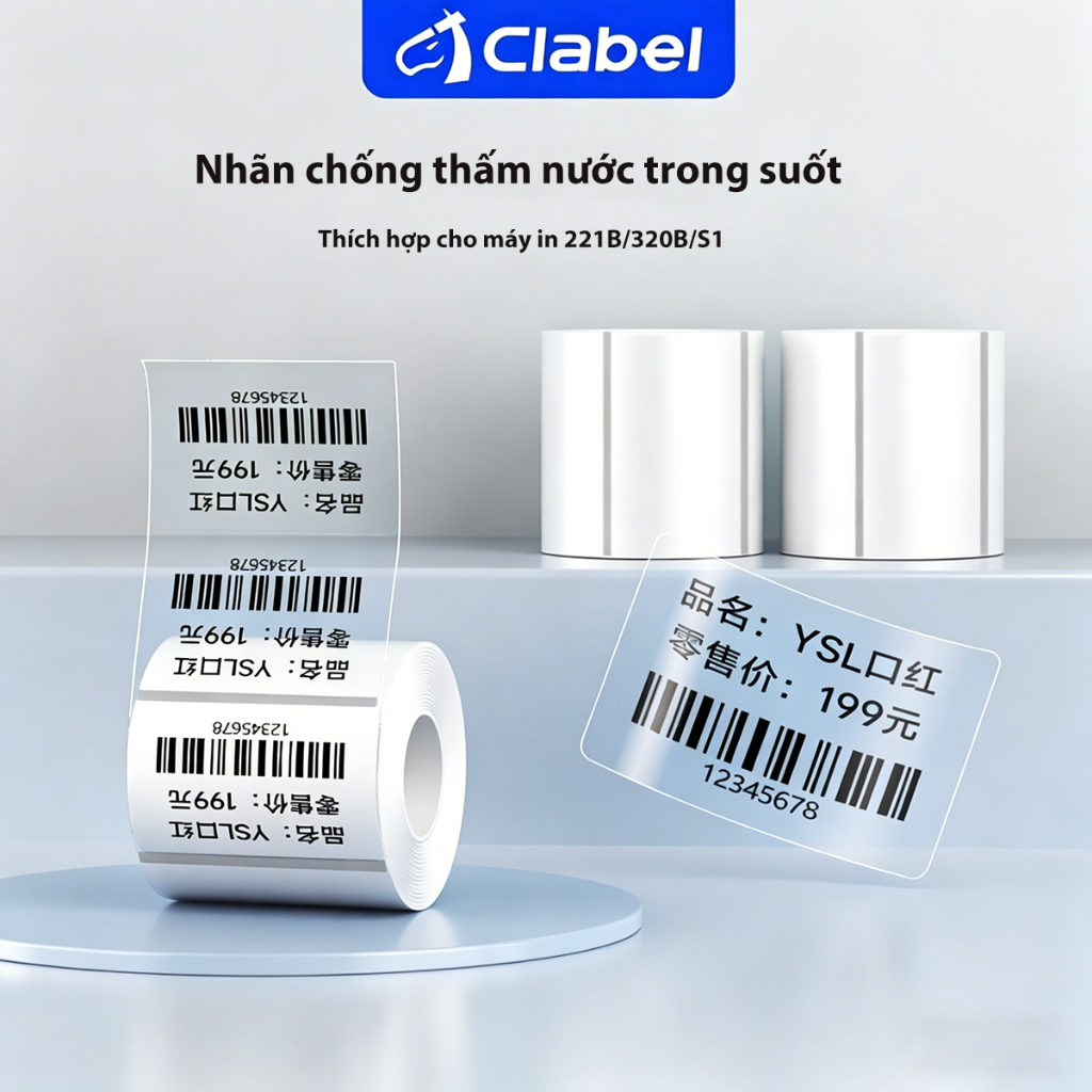 Clabel Nhãn Dán Trong Suốt Cách Nhiệt Chống Thấm Nước / Dầu 221B/ S1/ 320B