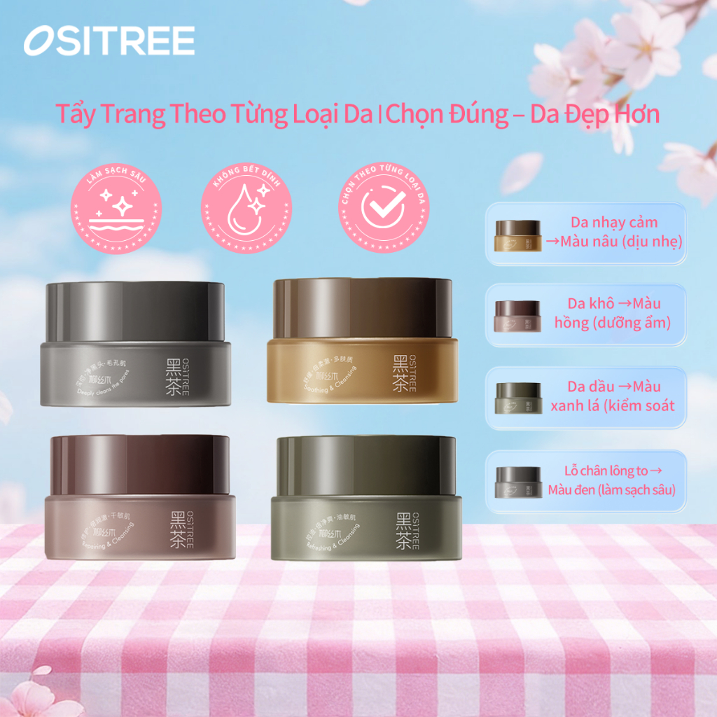 [Quà tặng] OSITREE Kem tẩy trang chiết xuất thực vật Kem tẩy trang nhẹ nhàng 10g Tẩy trang
