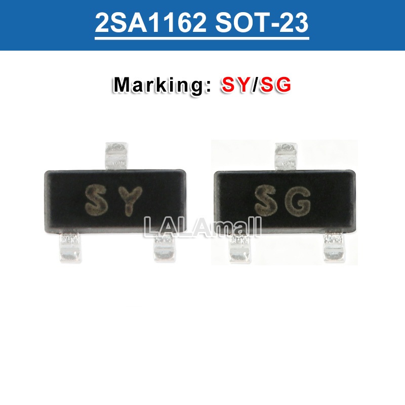 20 Cái / lốc 2SA1162 Đánh Dấu SY SG SOT-23 50V / 150mA PNP Transistor Mới Ban Đầu