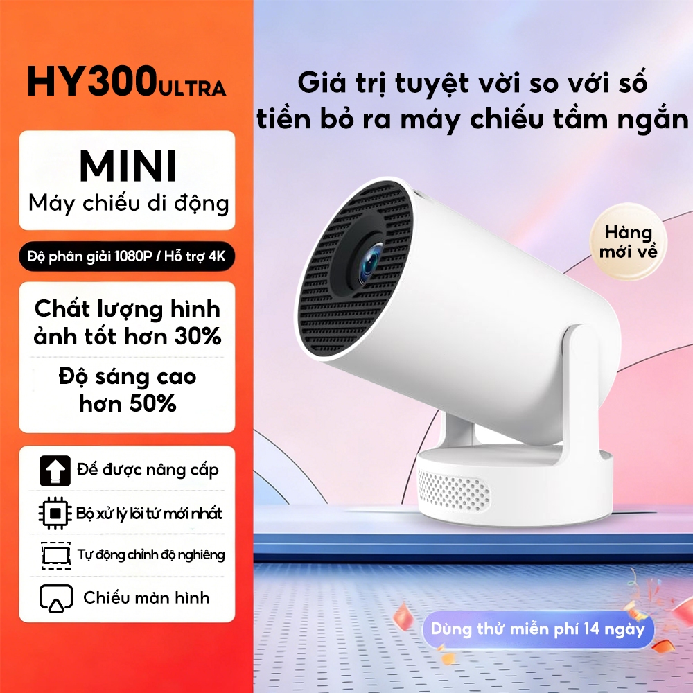 Máy chiếu Mini HY300 Máy chiếu phim Ultra có WiFi 1920x1080P HD hỗ trợ chia sẻ màn hình di động Máy 