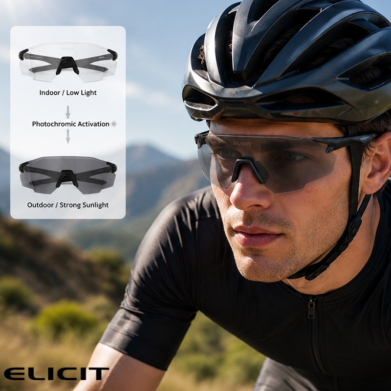 ELICIT Photochromic Kính Đi Xe Đạp Nam Nữ Thể Thao Ngoài Trời MTB Xe Đạp Đường Bộ Kính Mát Xe Đạp Kí