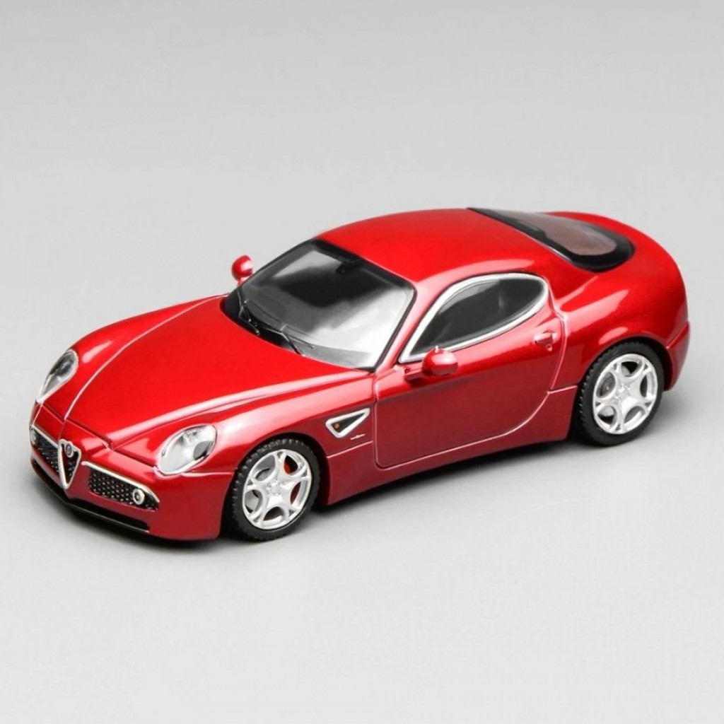 Motorhelix M69051 1 / 64 Alfa Romeo 8C Cạnh Tranh 2008 Rosso Alfa Diecast Cân Xe Mô Hình
