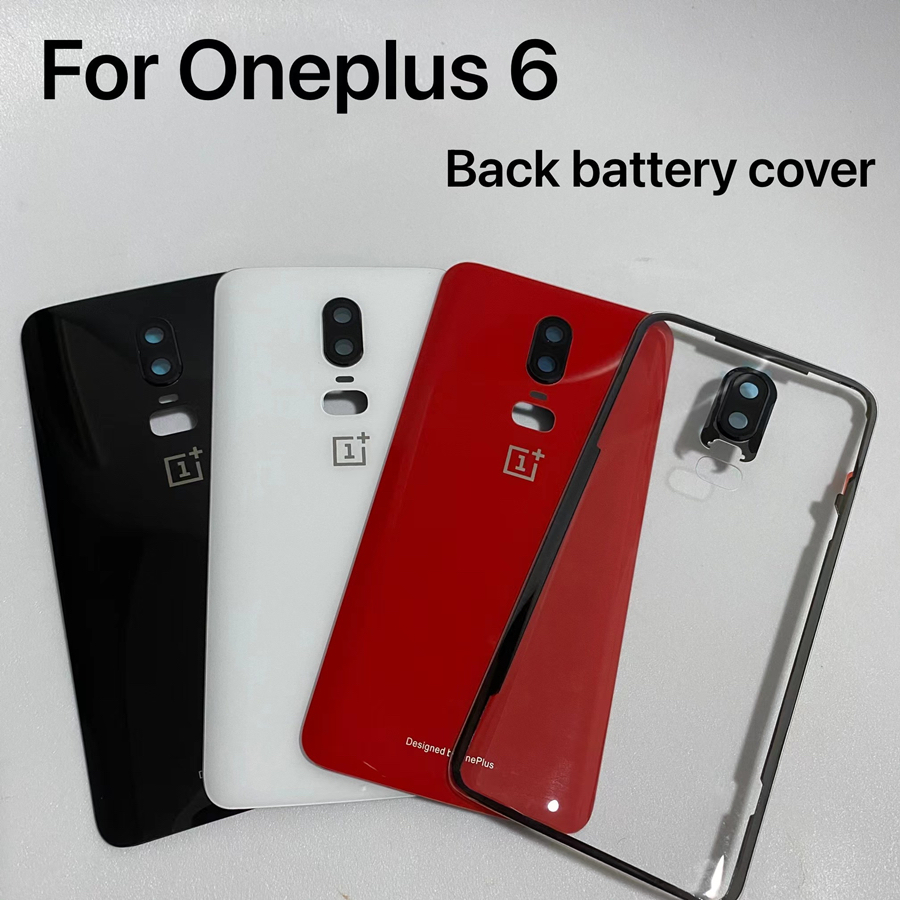 Dành Cho Oneplus 6 A6000 A6003 Mặt Sau Kính Ốp điện thoại Cửa Sau Pin Thay Thế