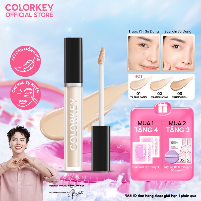 COLORKEY Kem Che Khuyết Điểm Colorkey Dưỡng Ẩm Lâu Trôi 3g
