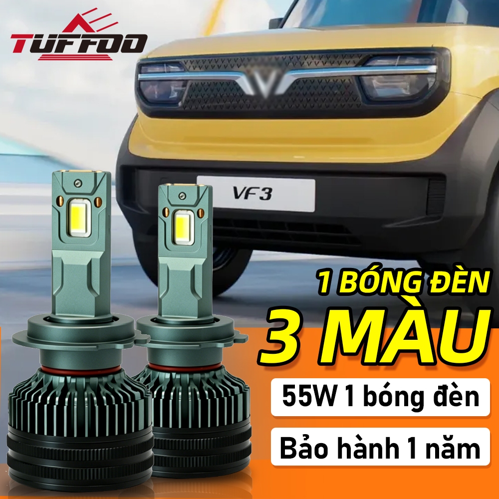 TUFFOO 1 Cặp 3 Màu VF3 LED Bóng Đèn Cos/Đèn Pha H7
