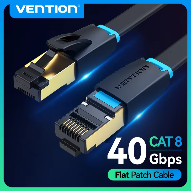 Cáp Ethernet Vention Cat8 40Gbps 2000 MHz Cat 8 RJ45 Mạng Lan Patch Dây cho Modem Router Internet RJ