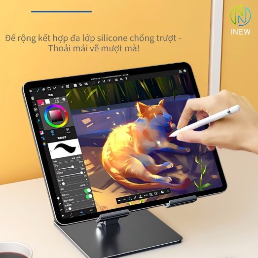 Giá đỡ máy tính bảng mới Máy tính để bàn Điện thoại di động Gấp kim loại lười Thích hợp cho ipad | BigBuy360 - bigbuy360.vn