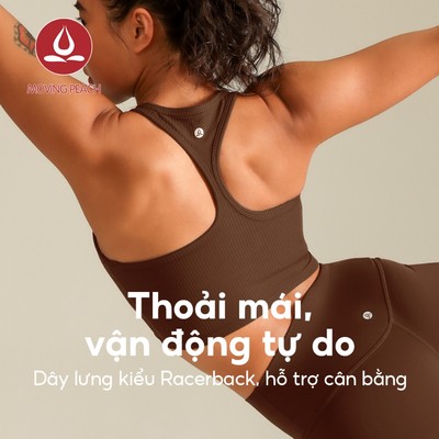 MOVING PEACH Nữ Xe Tăng Thể Thao Top Ribbed Racerback Yoga Top Thoáng Khí Cố Định Áo Ngực Cup Pilates Phòng Tập Gym Dance Mặc Hàng Ngày CVL (gân)