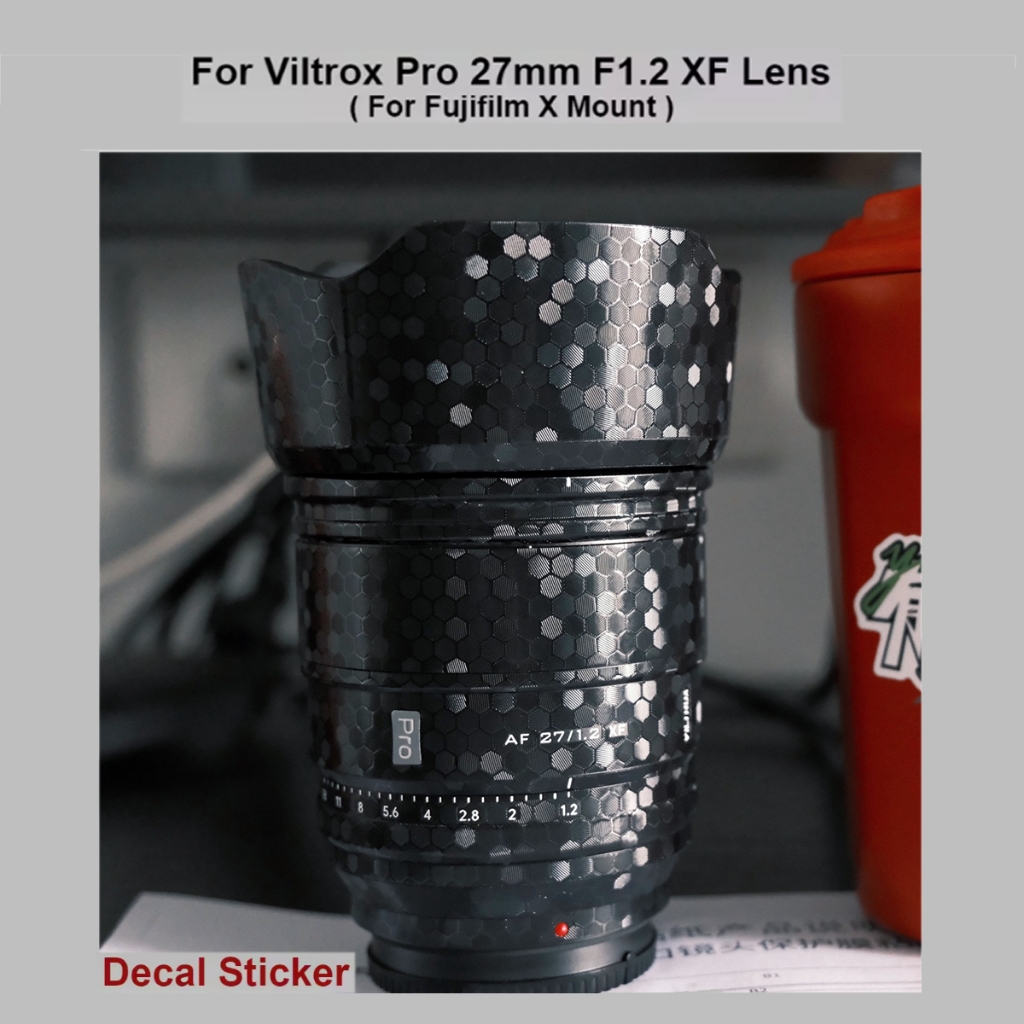 Dành Cho Viltrox AF 27mm F1.2 XF (Dành Cho Fujifilm FUJI X Mount) Decal Da Camera Ống Kính Miếng Dán