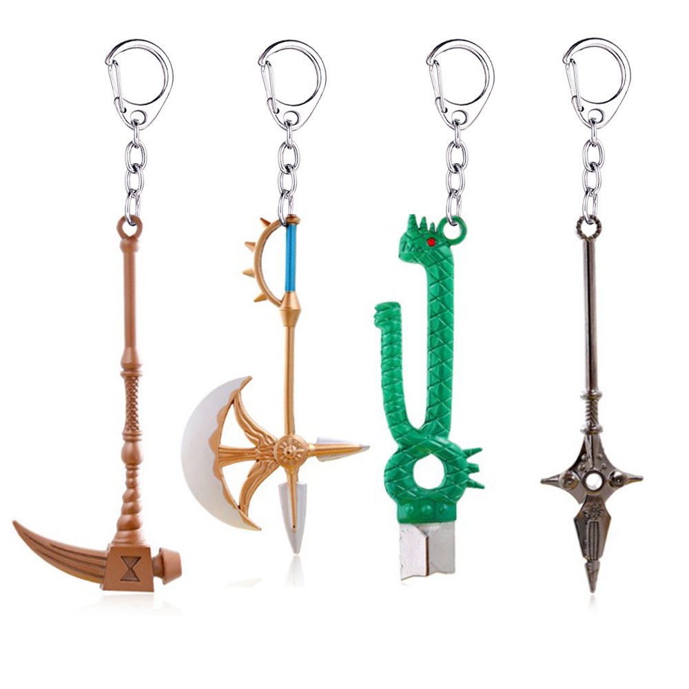 Anime Bảy Tội Lỗi Chết Người Móc Khóa Escanor Rhitta Axe Hợp Kim Mặt Dây Chuyền Quà Tặng Anime Trang