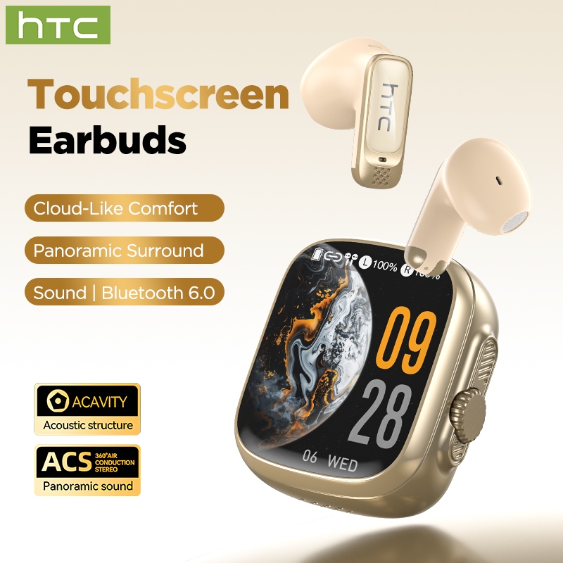 HTC NE72 Vuốt sang phải để dịch AI Dịch Thời Gian Thực 134 Ngôn Ngữ Bluetooth 6.0 Màn Hình LED Cảm Ứng Âm Thanh HiFi Stereo Công Nghệ Khử Ồn Chống Nước IPX5 | BigBuy360 - bigbuy360.vn