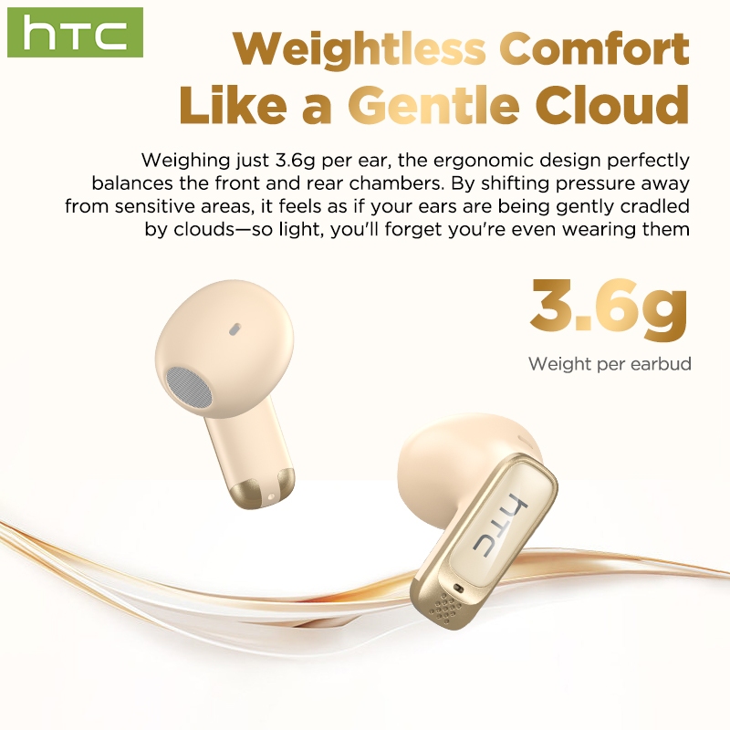 HTC NE72 Vuốt sang phải để dịch AI Dịch Thời Gian Thực 134 Ngôn Ngữ Bluetooth 6.0 Màn Hình LED Cảm Ứng Âm Thanh HiFi Stereo Công Nghệ Khử Ồn Chống Nước IPX5 | BigBuy360 - bigbuy360.vn
