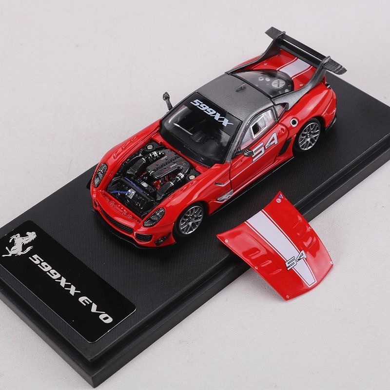 Rhino Model RM 1: 64 Ferrari 599XX EVO Standard Red Supercar Hợp Kim Xe Ô Tô Bộ Sưu Tập Mẫu Vật Tran