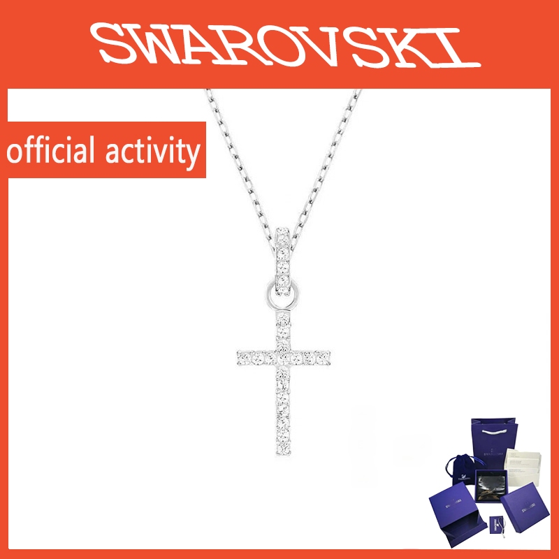 269X Swarovski LJJNN Dây Chuyền Vòng Cổ Chữ Thập Bộ Dây Chuyền Vòng Cổ Pha Lê Vòng Cổ Bạc Colorfast 