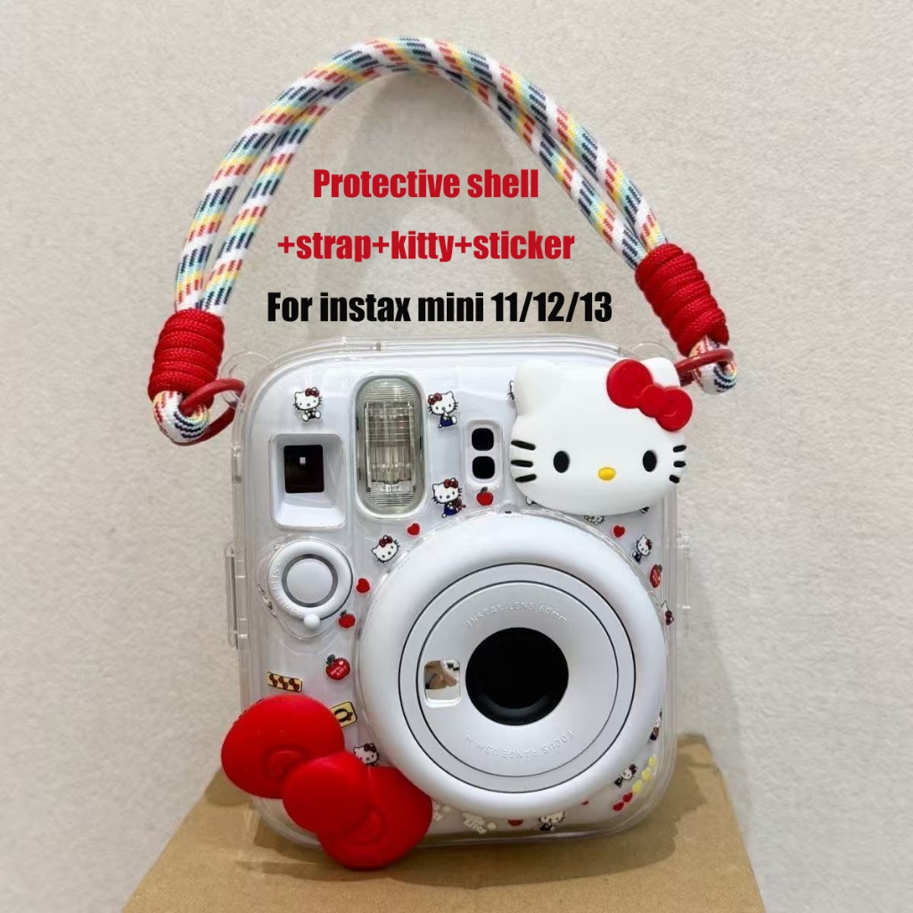 [Hello Kitty] Ốp Bảo Vệ Camera Cho Instax Mini 13 / Mini 12 / Mini 11 Có Dây Đeo