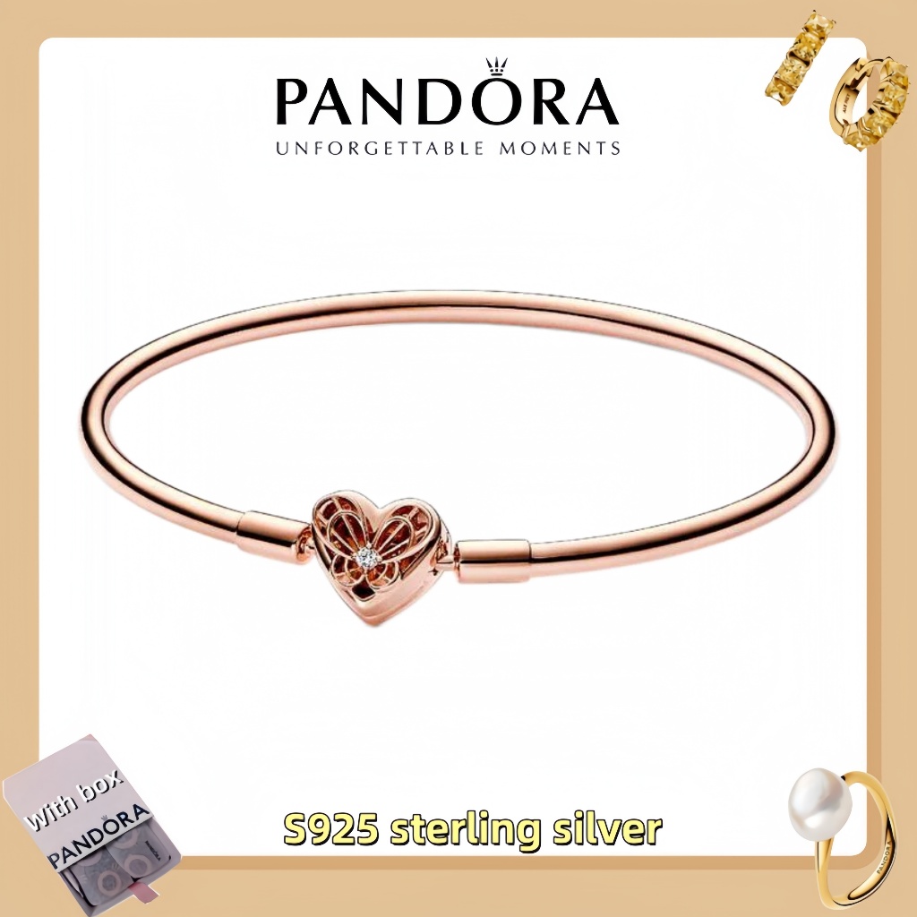 Vòng tay mặt dây chuyền trang sức bằng bạc Pandora S925 (hộp quà tặng miễn phí) Vòng tay Pandora Mom