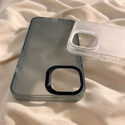 Suntaiho Ốp lưng ốp iphone chống bẩn đen Matte Frosted trong suốt Clear Simple silicon Softcase For iPhone 14 Pro Max 13 12 case iPhone xr 11 Pro Max X XS Max IP 7 8 Plus viền vuông Shockproof Full Cover