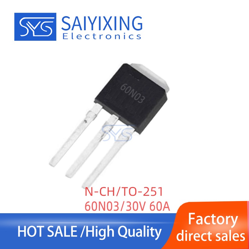 ,, 20 CHIẾC MOSFET 60N03 Cắm TO-251-3L 60A 30V Transistor MOSFET AP60N03Y