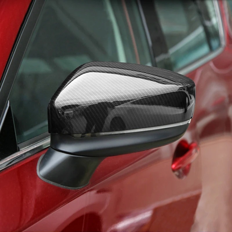 Mazda CX5 2017-2025 Thế Hệ 2 CX8 CX9 Gương Bên Sợi Carbon Thiết Kế Bao Bóng Màu Đen Ngoại Thất Phụ K