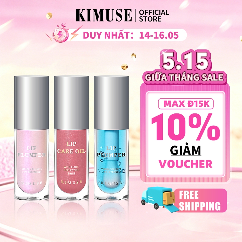 Son bóng KIMUSE dưỡng ẩm lâu trôi giúp môi đầy đặn