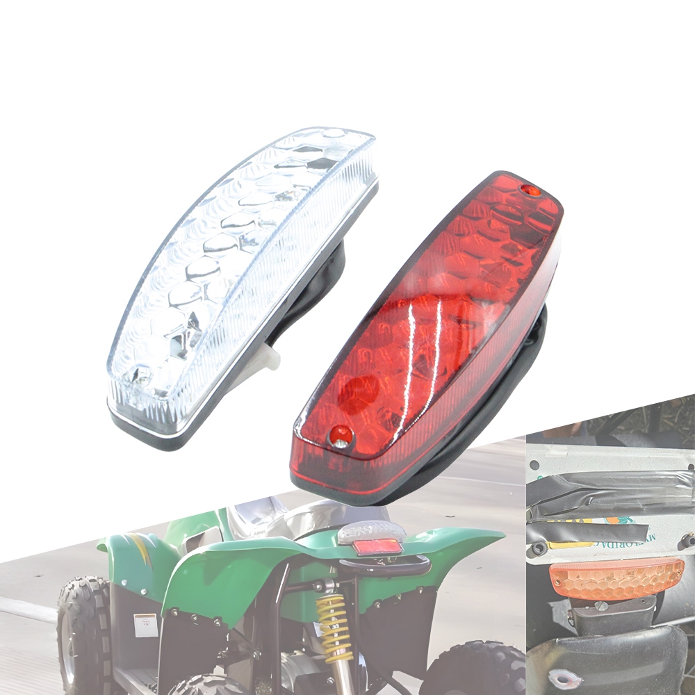 12V Phía Sau Đuôi Phanh Đèn LED Phía Sau Cafe Racer Đèn Báo Xe Máy Đèn Hậu Cho 50cc 70CC 90cc 110cc 