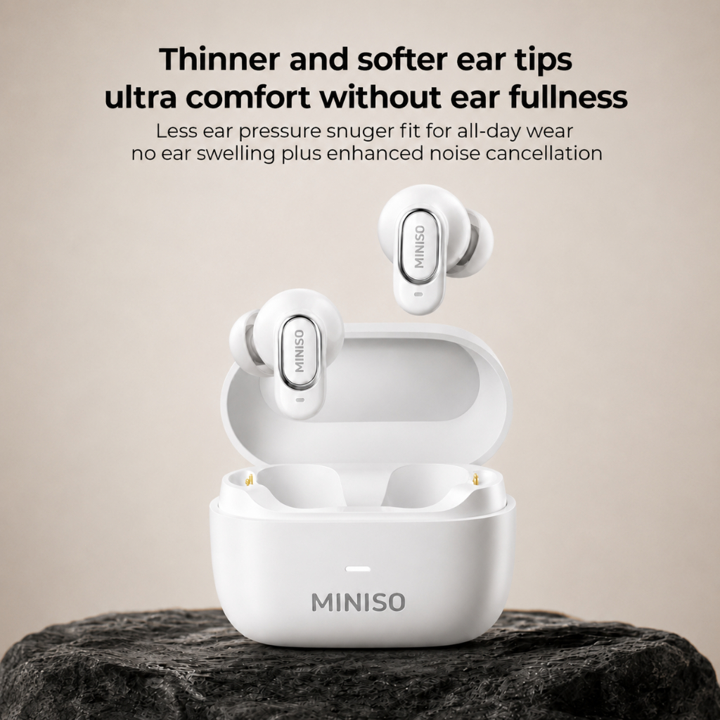 MINISO MS130 Tai nghe nhét tai  Tai nghe không dây Bluetooth 6.0 HiFi HD Gọi TWS Khử tiếng ồn Ghép nối nhanh với micrô cho IOS-Android / PC | BigBuy360 - bigbuy360.vn
