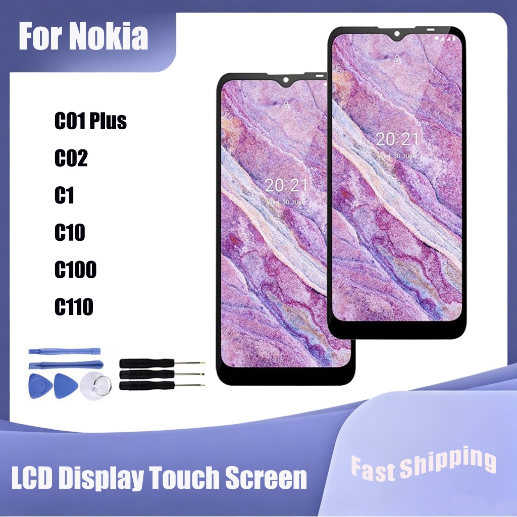 Dành Cho Nokia C01 Plus C02 C1 C10 C100 C110 Màn Hình Hiển Thị LCD Bộ Số Hóa Cảm Ứng Thay Thế