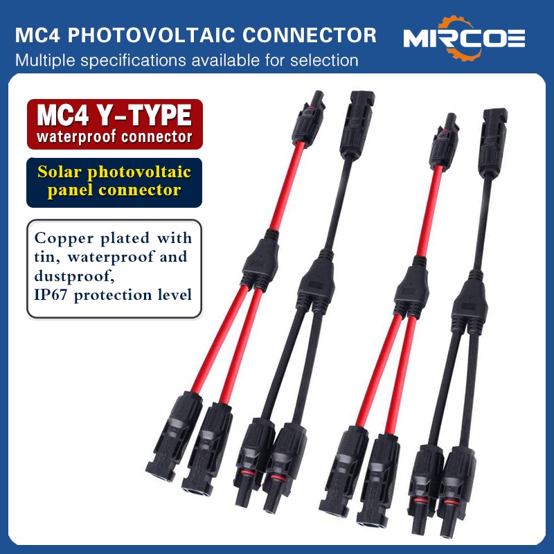 Đầu nối quang điện MIRCOE MC4 Đầu nối tee hình chữ Y, đầu nối bảng điều khiển năng lượng mặt trời