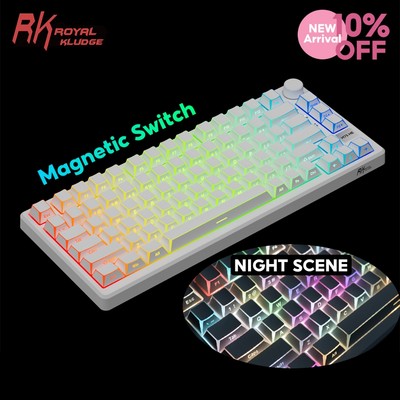 RK Royal Kludge RKM75 Shadow Keycap Aurora HE 8000Hz 8K Độ trễ siêu thấp với công tắc từ tính Bàn phím cơ chơi game