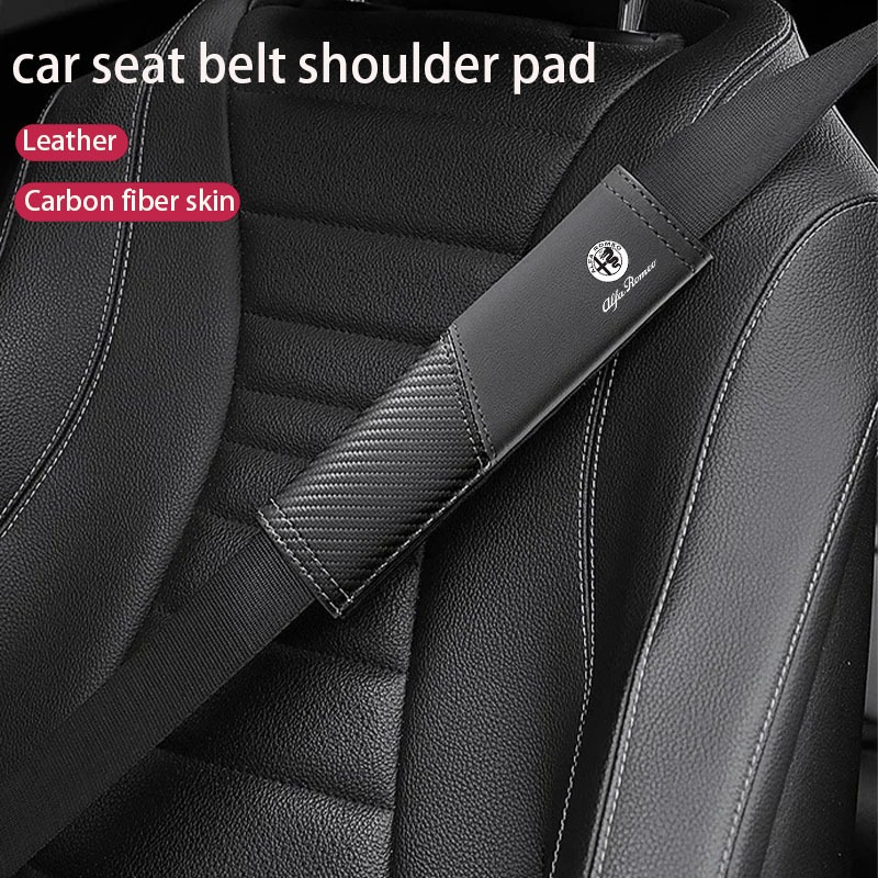 Miếng đệm thắt lưng an toàn ô tô bằng da PU bảo vệ dây an toàn cho Alfa Romeo Giulietta Brera Mito S