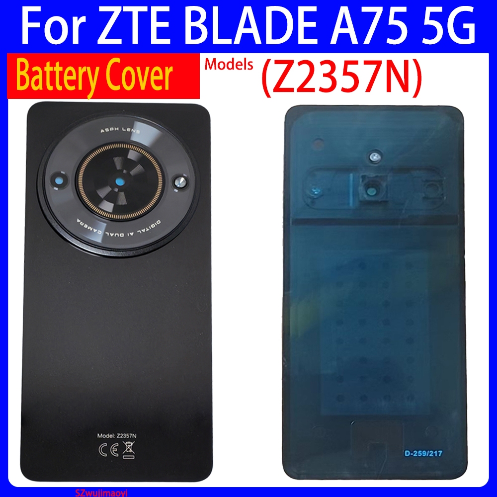 Dành Cho ZTE BLADE A75 5G Z2357N Vỏ Pin Có Ống Kính Máy Ảnh Dành Cho ZTE BLADE A75 5G Phía Sau Cửa N