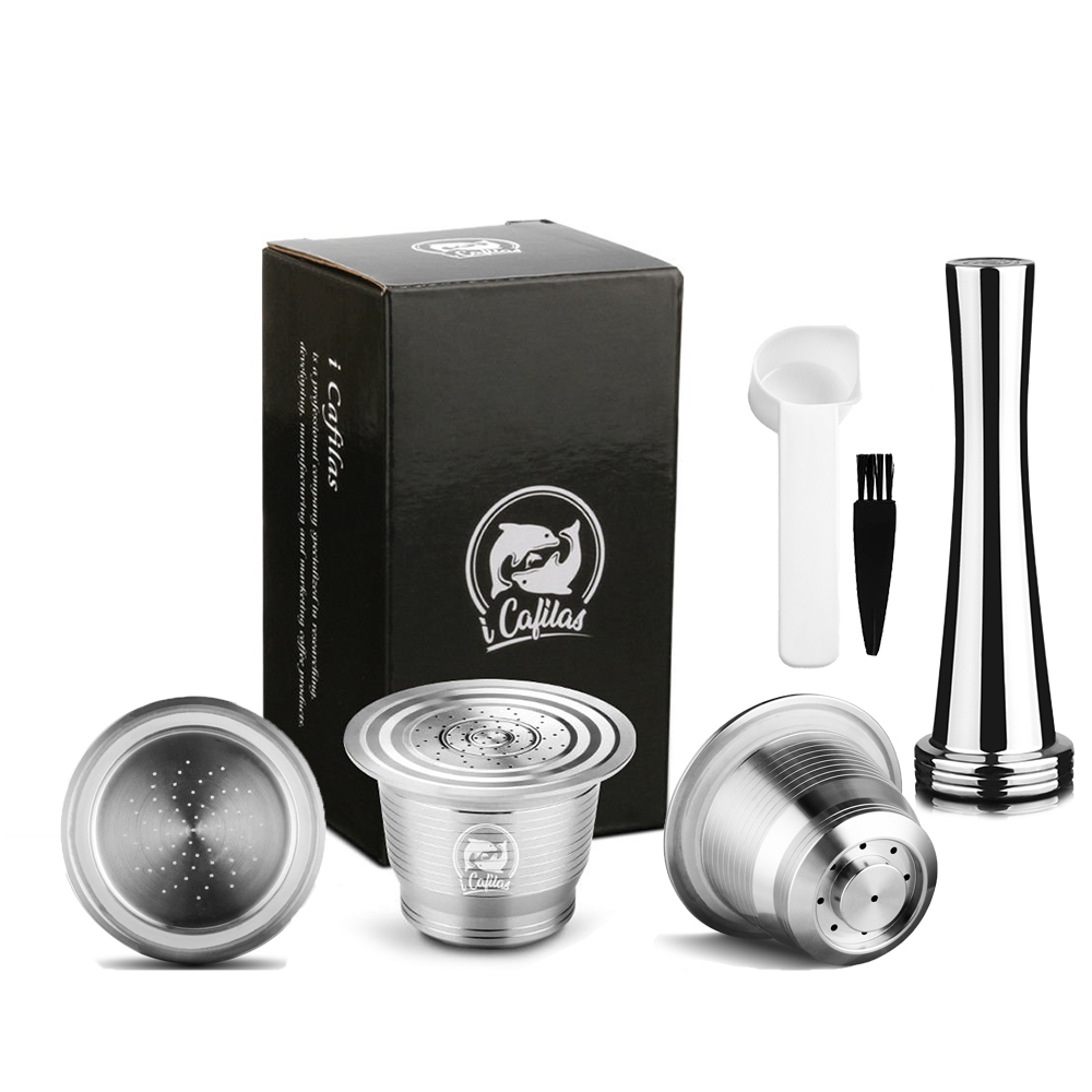 ICafilas Viên nang cà phê có thể nạp lại Pods tái sử dụng Tương thích với Nespresso Inissia capsula 
