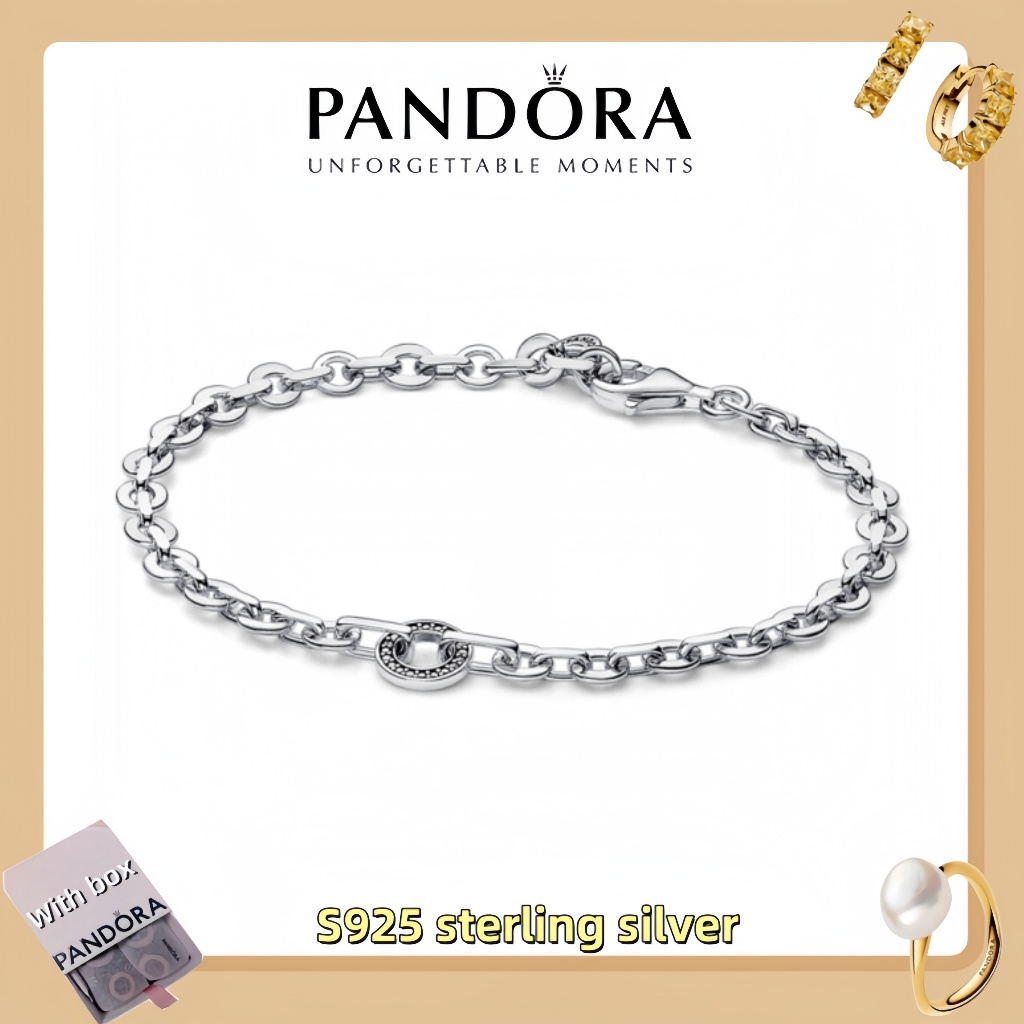 Vòng tay mặt dây chuyền trang sức bằng bạc Pandora S925 (hộp quà tặng miễn phí) Vòng tay dây chuyền 