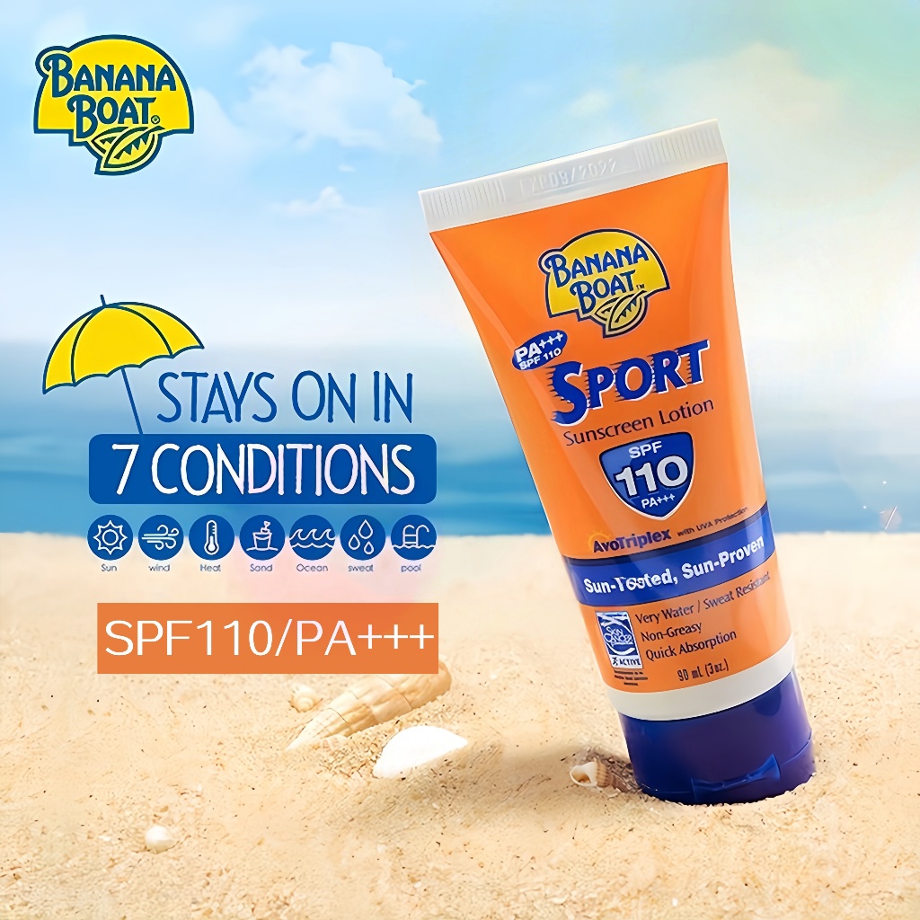 Kem chống nắng Banana Boat Sport Ultra SPF110 PA + + + 90ml, Kem chống nắng thể thao Banana Boat