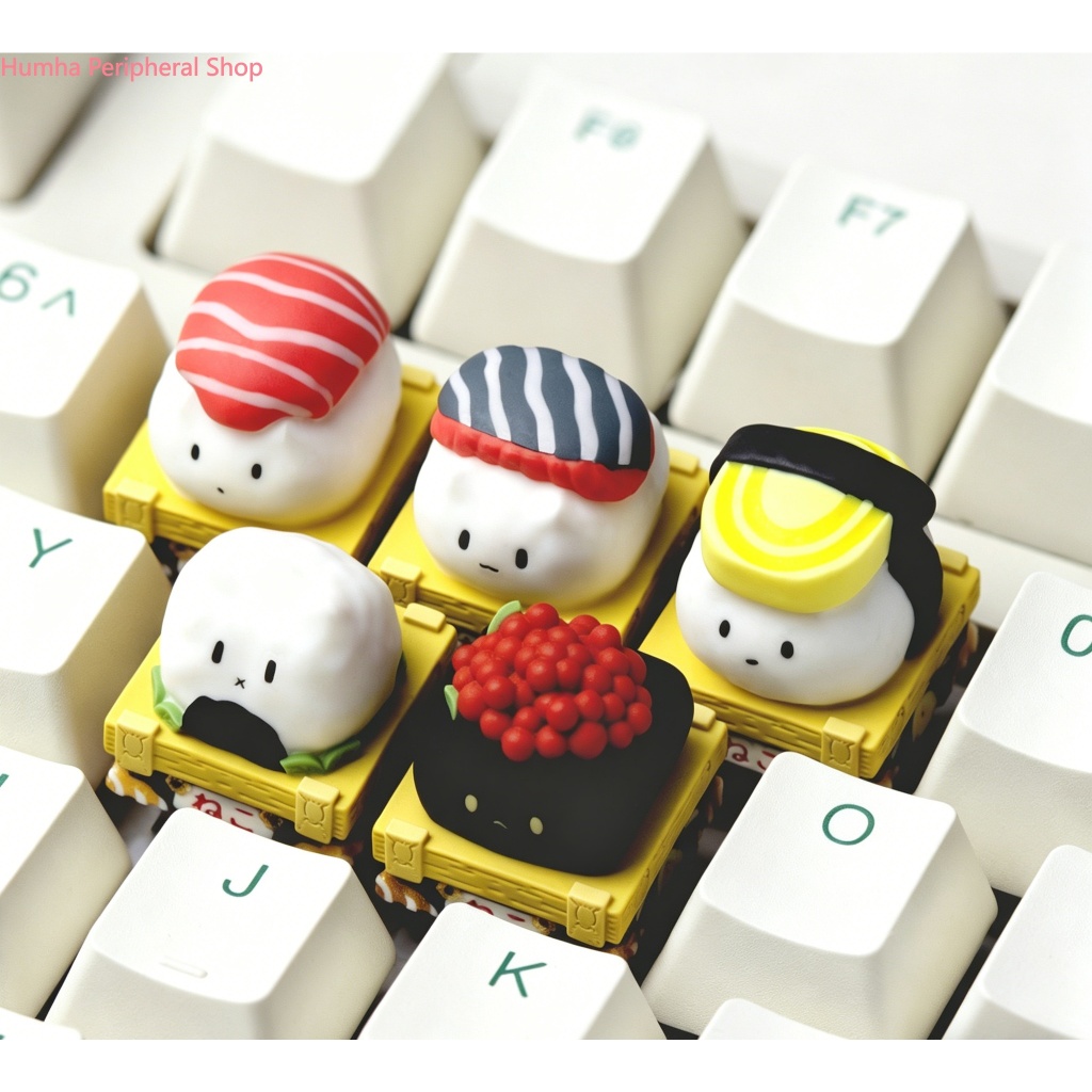 Humha thủ công keycap Sushi Cat keycap Tay nhựa keycap bàn phím cơ keycap cá nhân keycap tùy chỉnh k
