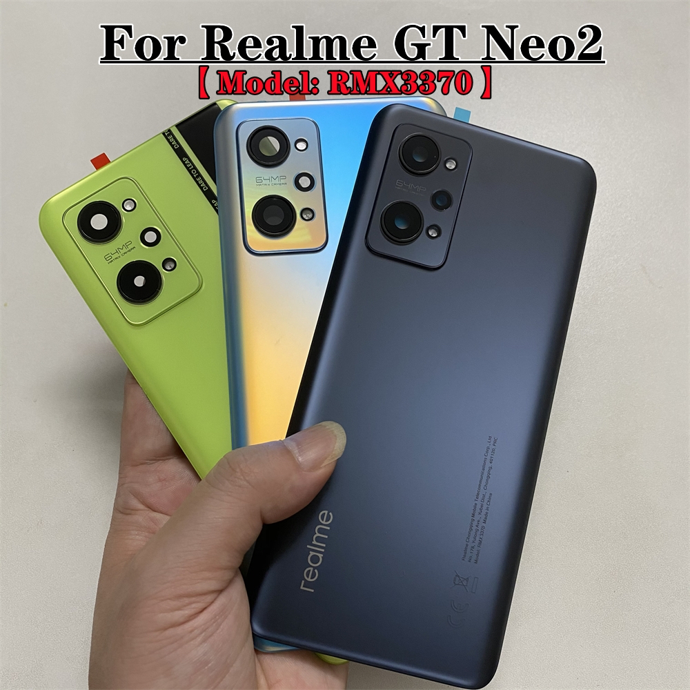 Dành Cho Realme GT Neo2 Vỏ Pin Cửa Vỏ Kính Cho OPPO Realme GT Neo 2 RMX3370 Mặt Sau Pin Thay Thế