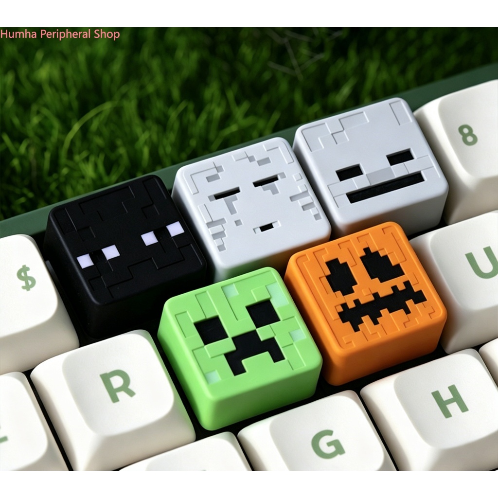 Humha artisan keycap Minecraft thủ công resin cho bàn phím cơ, cá nhân hóa, tùy chỉnh, keycap ESC