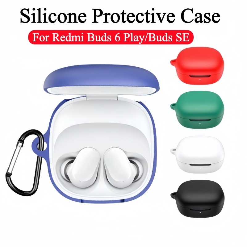 Ốp Silicon Mềm Cho Redmi Buds 6 Chơi Vỏ Bảo Vệ TPU Chống Sốc Vỏ Bảo Vệ Chống Bụi Có Móc Cho Xiaomi R