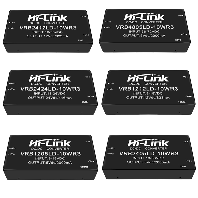 DC-DC 10W Bộ chuyển đổi đầu ra đơn được điều chỉnh cách ly 12V 24V 48V sang 5V 12V 24V Mô-đun nguồn 