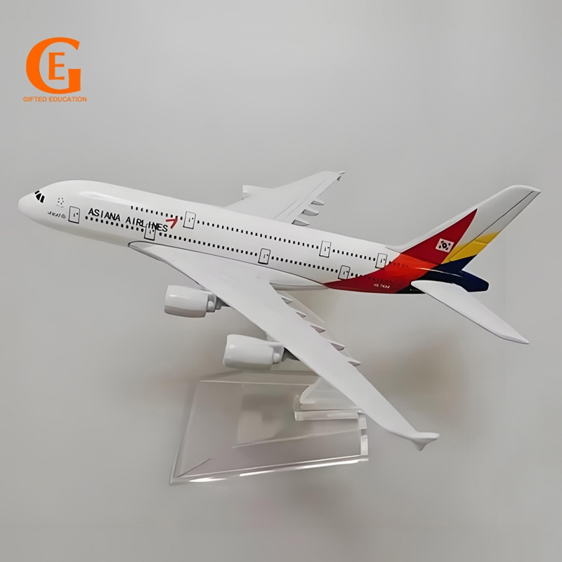 Asiana Airlines A380 Mẫu Máy Bay Hàn Quốc Airbus 380 Máy Bay Diecast Mô Hình Kim Loại Trang Trí Quà 