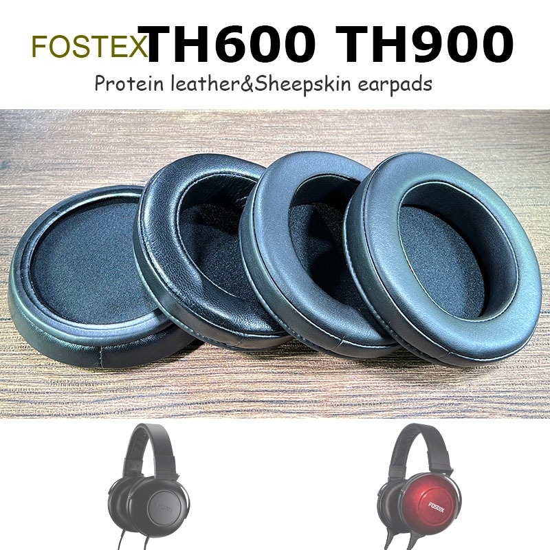 Tai nghe thay thế Earmuff cho tai nghe FOSTEX TH600 TH900 Miếng đệm tai Đệm có da cừu Protein-leathe