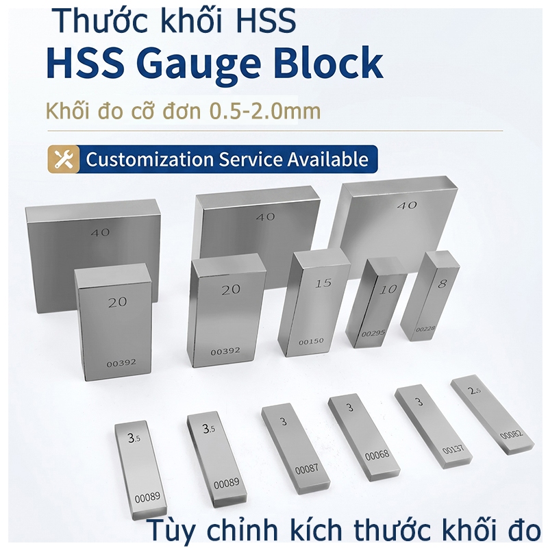 0.5-2.0mm HSS Gauge Block, Calibration Block gage, Grade 0, Caliper/Micrometer Calibration, Standard