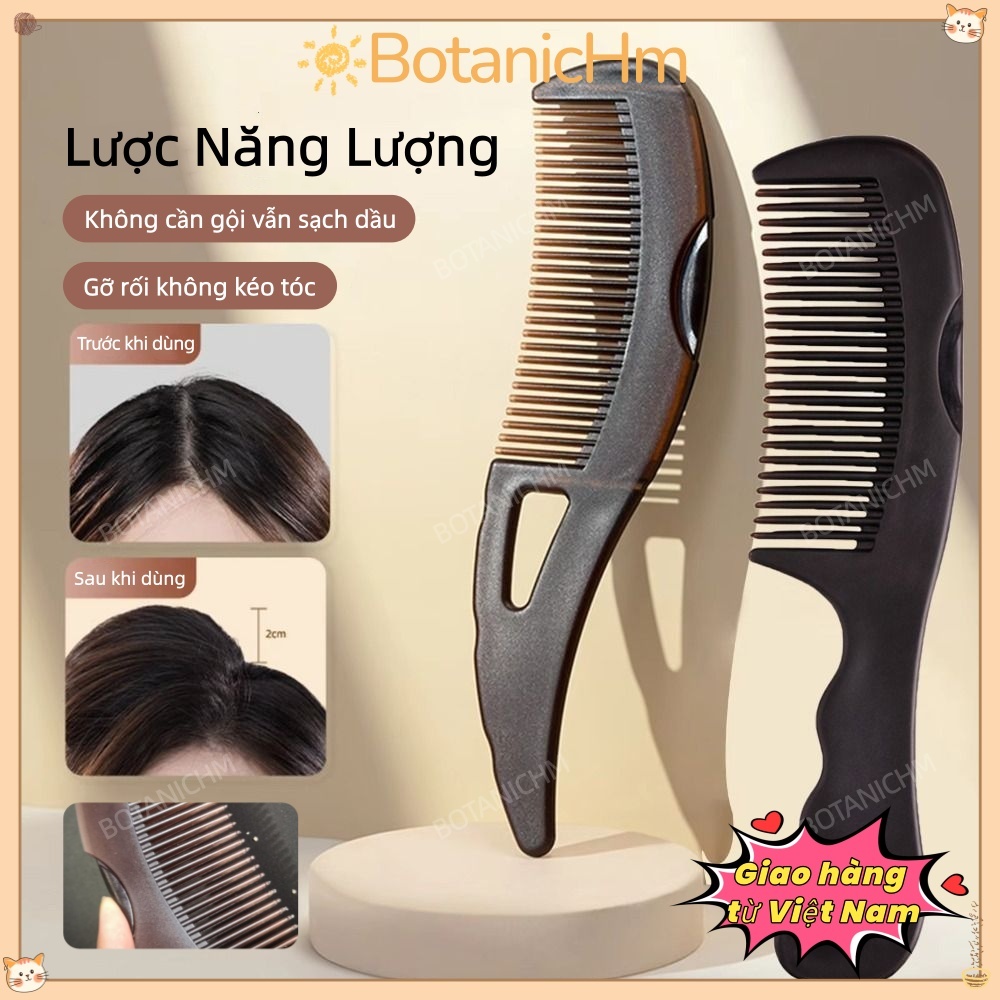 【Giao hàng từ Việt Nam 】Lược Massage chống gàu BOTANICHM, Lược chia tay chống dính rỗng, Lược làm sạch chống tĩnh điện hữu ích Chăm sóc sức khỏe tóc