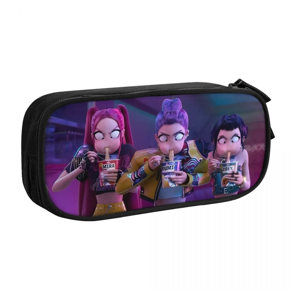 1 Chiếc Huntrix Rumi Của Demon Hunters Huntrix Phim Merch Hộp Bút Dung Tích Lớn Trẻ Em Túi Đựng